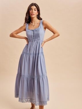 Cotton Sleeveless Maxi Dress